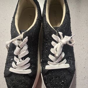 Betsey Johnson Sparkling Black Sneakers